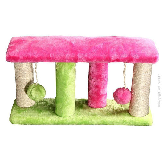 Pet One Scratching Post Pink and Green*