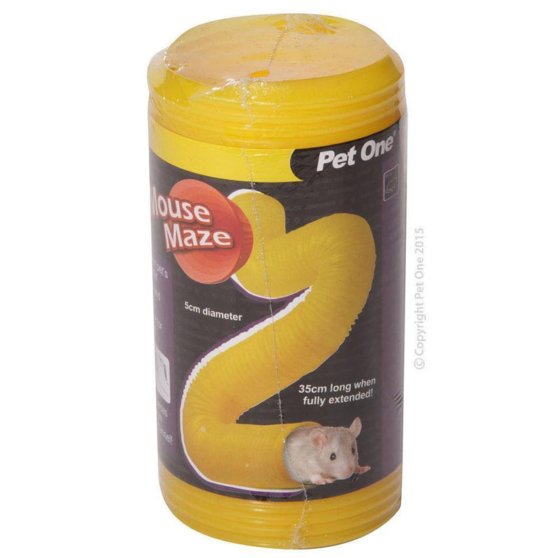 Pet One Small Animal Tunnel Mouse Maze Yellow-Habitat Pet Supplies