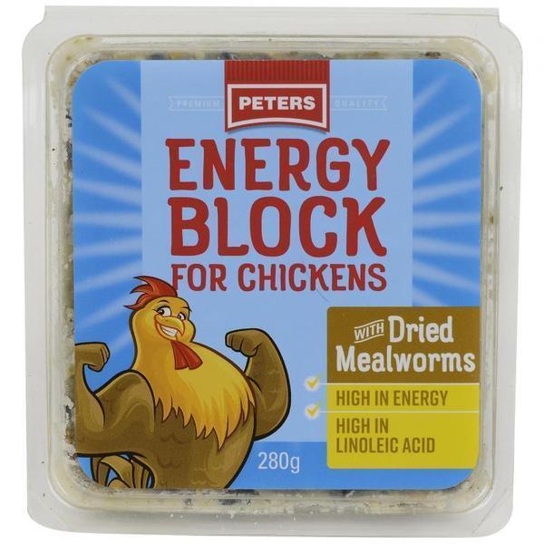 Peters Energy Block for Chickens with Dried Mealworms 280g (+_+)-Habitat Pet Supplies