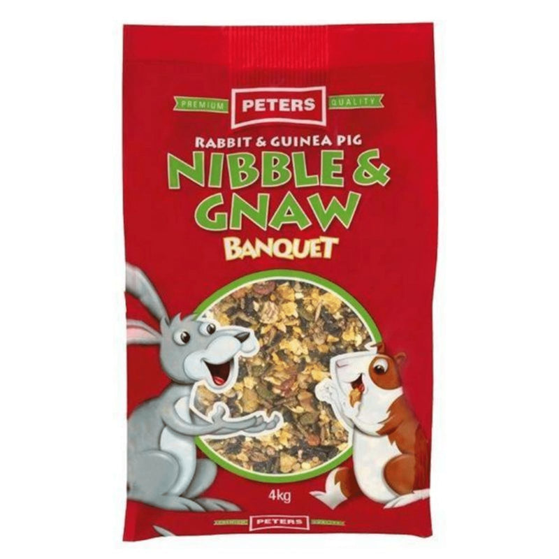 Peters Nibble and Gnaw Banquet Small Animal Food 4kg (+_+)-Habitat Pet Supplies
