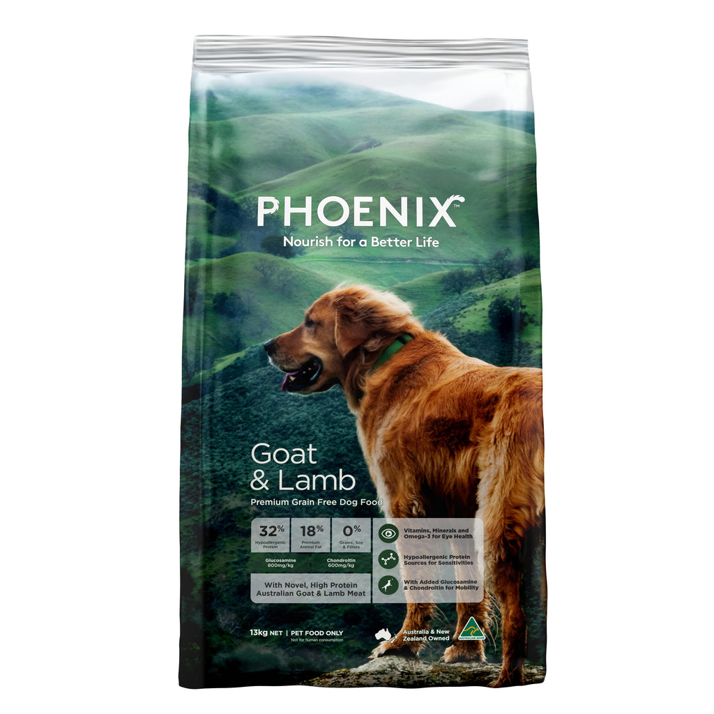 Phoenix Grain Free Dry Dog Food Goat and Lamb 13kg-Habitat Pet Supplies