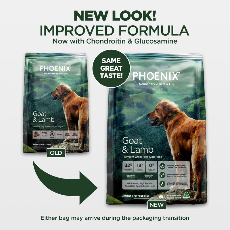 Phoenix Grain Free Dry Dog Food Goat and Lamb 3kg