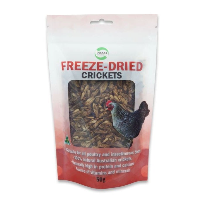 Pisces Freeze Dried Crickets for Poultry 50g-Habitat Pet Supplies