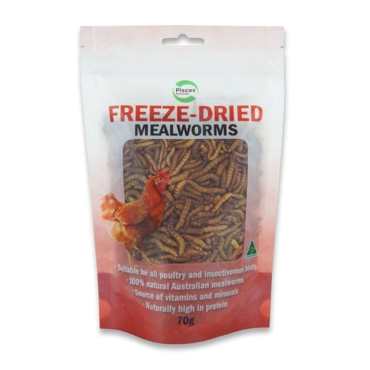Pisces Freeze Dried Mealworms for Poultry 70g