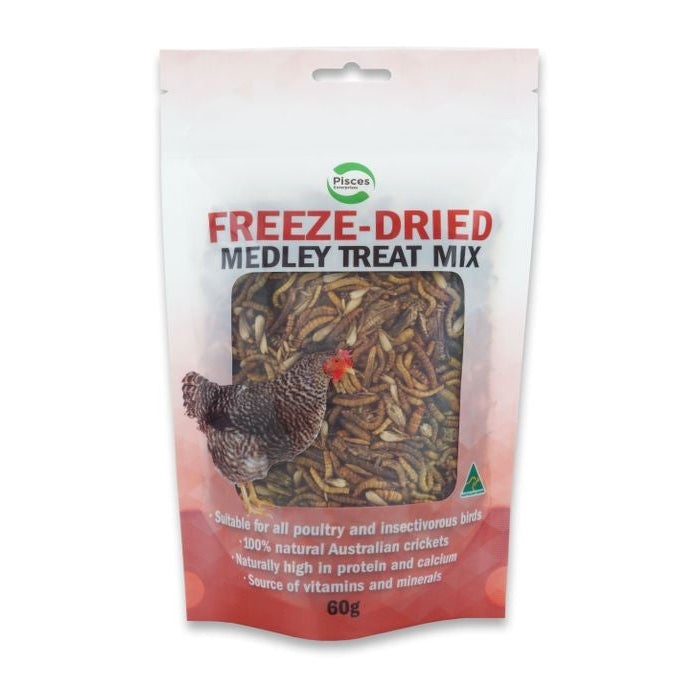 Pisces Freeze Dried Medley Treat Mix for Poultry 60g-Habitat Pet Supplies