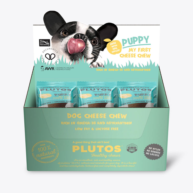 Plutos Cheese Apple and Krill Chew Puppy Treat Medium 20 Pack-Habitat Pet Supplies