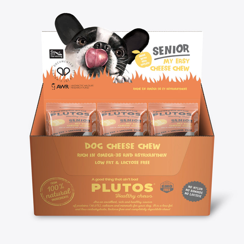 Plutos Cheese Apple and Krill Chew Senior Dog Treat Medium 20 Pack-Habitat Pet Supplies