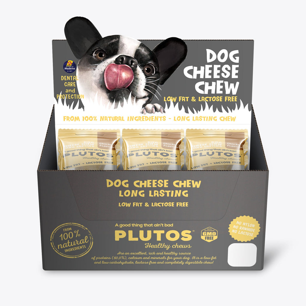 Plutos Cheese and Chicken Chew Dog Treat Large 15 Pack-Habitat Pet Supplies