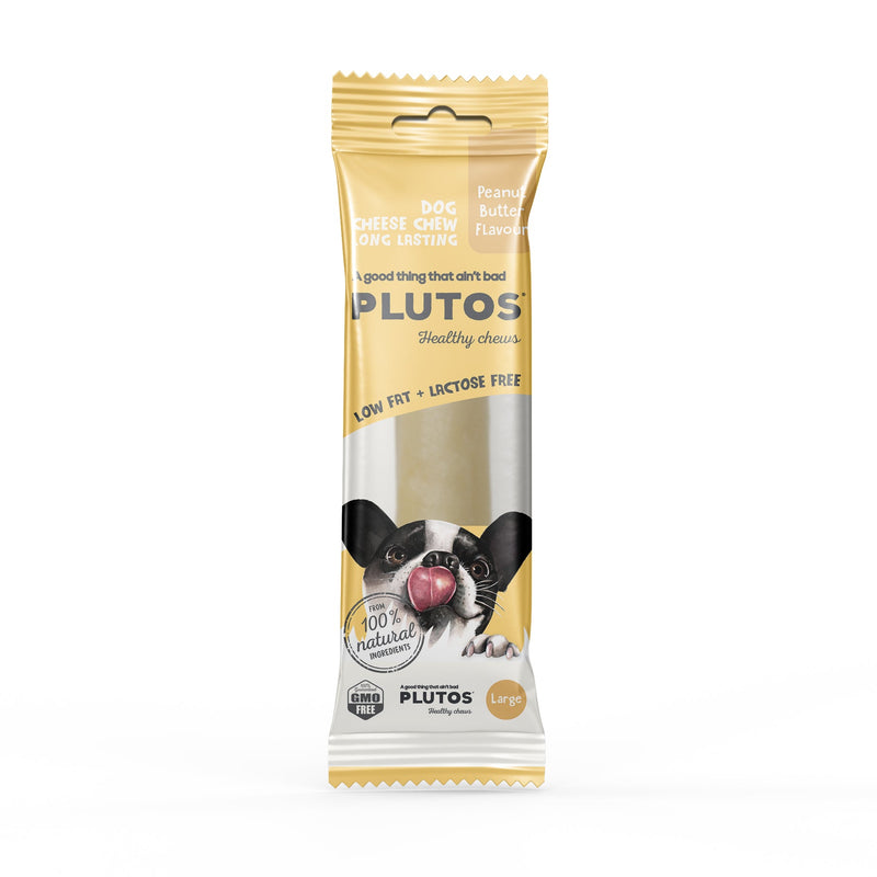 Plutos Cheese and Peanut Butter Chew Dog Treat Large 15 Pack