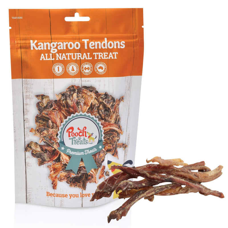 Pooch Treats Kangaroo Tendons Dog Treats 1kg-Habitat Pet Supplies