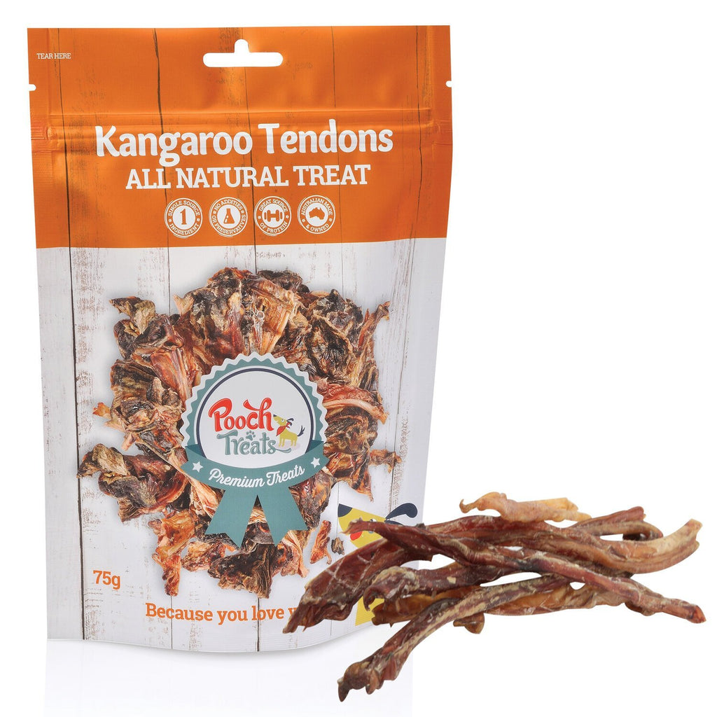 Pooch Treats Kangaroo Tendons Dog Treats 75g-Habitat Pet Supplies