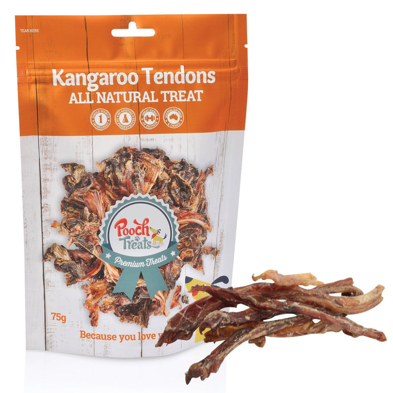 Pooch Treats Kangaroo Tendons Dog Treats 75g-Habitat Pet Supplies
