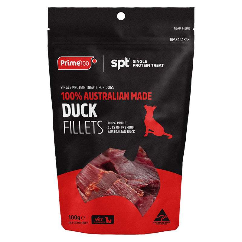 Prime 100 Dog SPT Duck Fillet Treats 100g-Habitat Pet Supplies