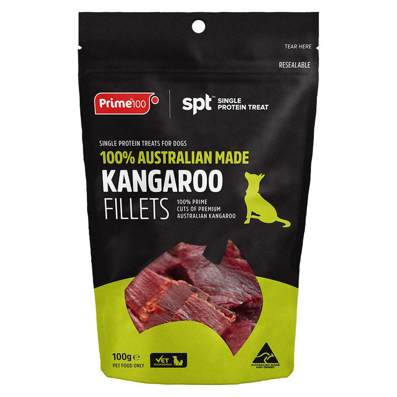 Prime 100 Dog SPT Kangaroo Fillet Treats 100g-Habitat Pet Supplies