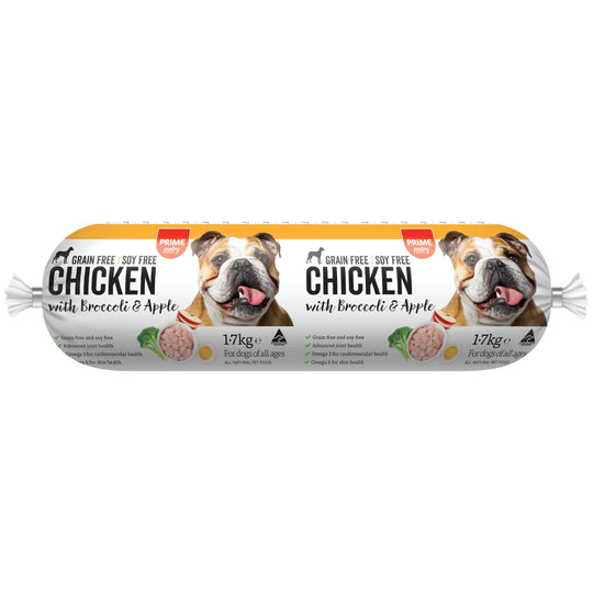Prime Pantry Australian Chicken with Broccoli and Apple Dog Food Roll 1.7kg