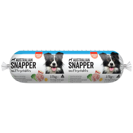 Prime Pantry Australian Snapper and Vegetables Dog Food Roll 1.7kg