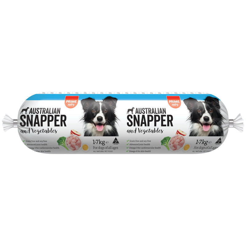 Prime Pantry Australian Snapper and Vegetables Dog Food Roll 1.7kg-Habitat Pet Supplies