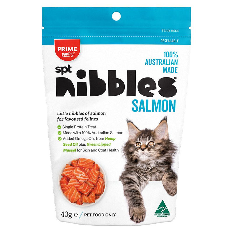 Prime Pantry Cat Nibbles Salmon Treats 40g-Habitat Pet Supplies