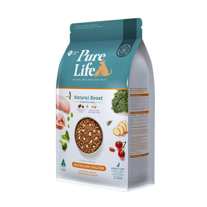 Pure Life Natural Boost Chicken Dry Cat Food 1.5kg