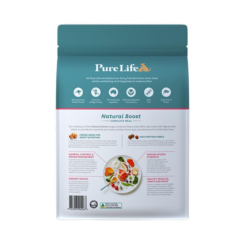 Pure Life Natural Boost Salmon Dry Cat Food 6kg^^^