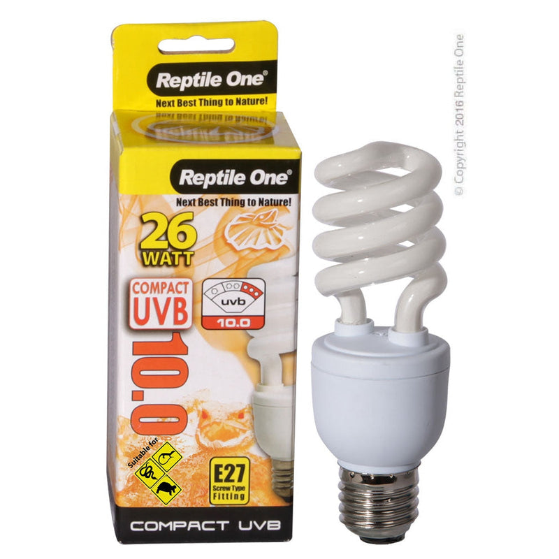 Reptile One Compact E27 UVB 26W 10.0 Light Bulb-Habitat Pet Supplies