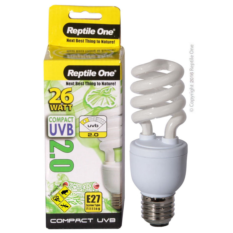 Reptile One Compact E27 UVB 26W 2.0 Light Bulb-Habitat Pet Supplies
