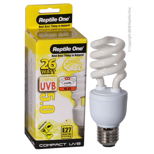 Reptile One Compact E27 UVB 26W 5.0 Light Bulb
