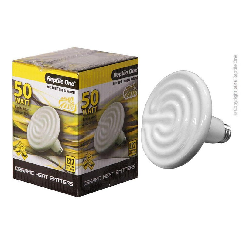 Reptile One Heat Lamp Ceramic 50W E27-Habitat Pet Supplies