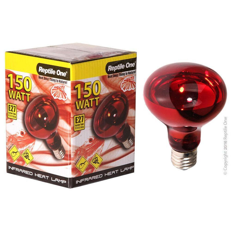 Reptile One Heat Lamp Infrared 150W E27-Habitat Pet Supplies