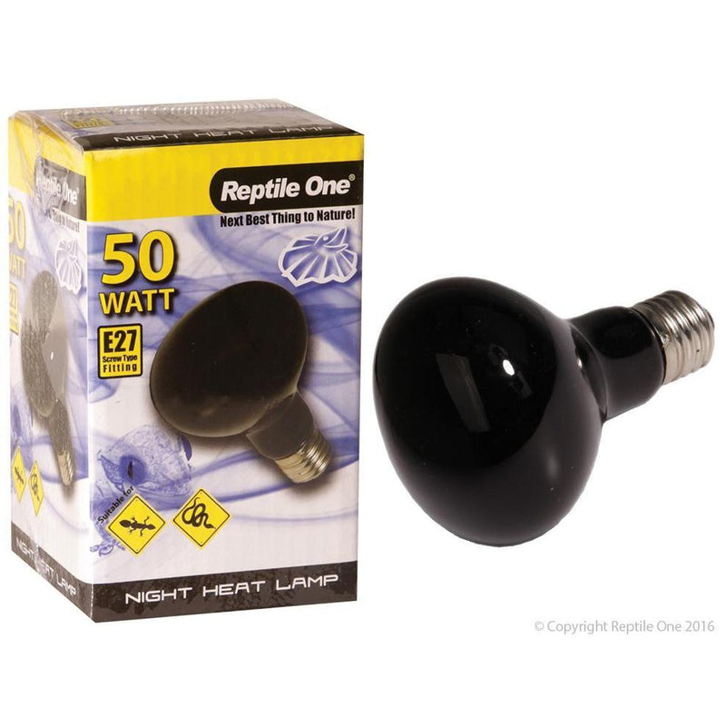 Reptile One Heat Lamp Night 50W E27-Habitat Pet Supplies