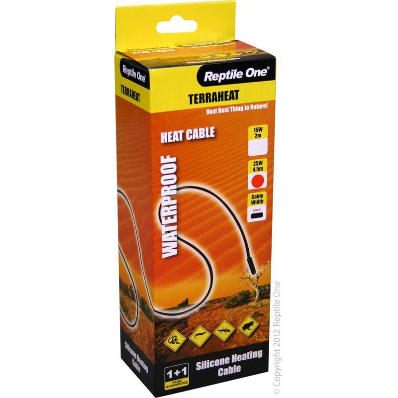 Reptile One Terraheat Cord 25W 4.5M-Habitat Pet Supplies