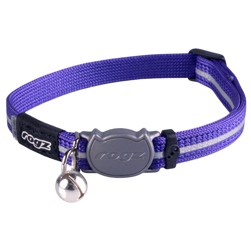 Rogz AlleyCat Safeloc Extra Small Cat Collar Purple (+_+)-Habitat Pet Supplies