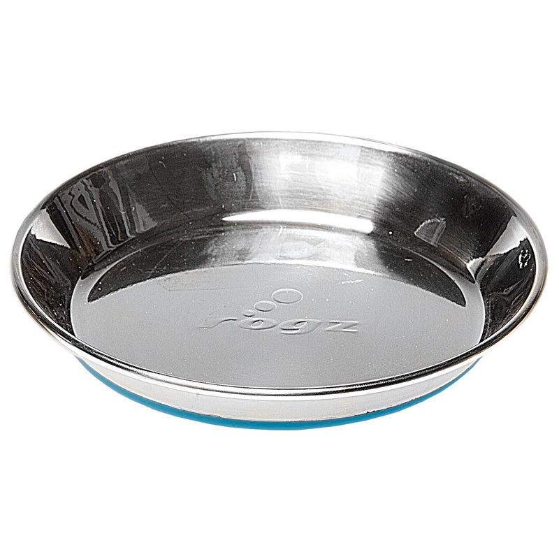 Rogz Anchovy Stainless Steel Cat Bowl Blue (+_+)-Habitat Pet Supplies