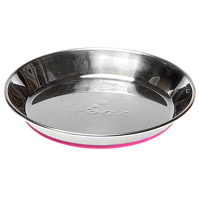 Rogz Anchovy Stainless Steel Cat Bowl Pink-Habitat Pet Supplies