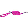 Rogz Classic Large Rope Dog Lead Pink :->>-Habitat Pet Supplies