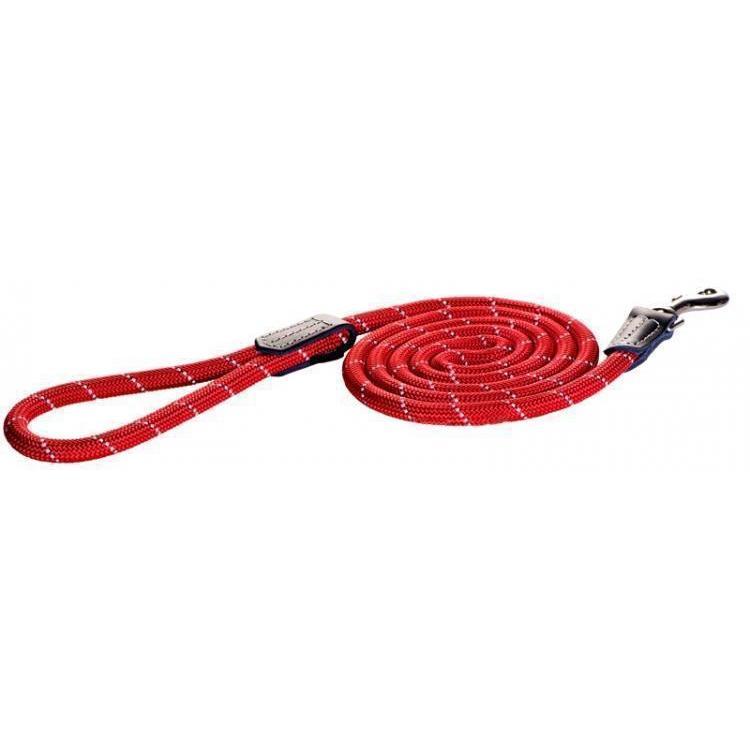 Rogz Classic Large Rope Dog Lead Red :->>-Habitat Pet Supplies