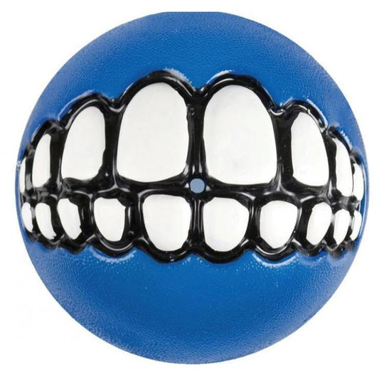 Rogz Grinz Ball Small Dog Toy Blue
