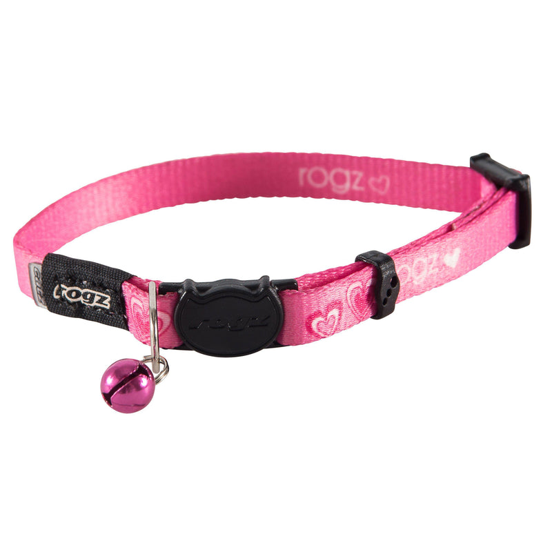 Rogz KiddyCat Safeloc Extra Small Cat Collar Pink (+_+)-Habitat Pet Supplies