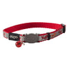 Rogz ReflectoCat Safeloc Extra Small Cat Collar Red Fish (+_+)-Habitat Pet Supplies