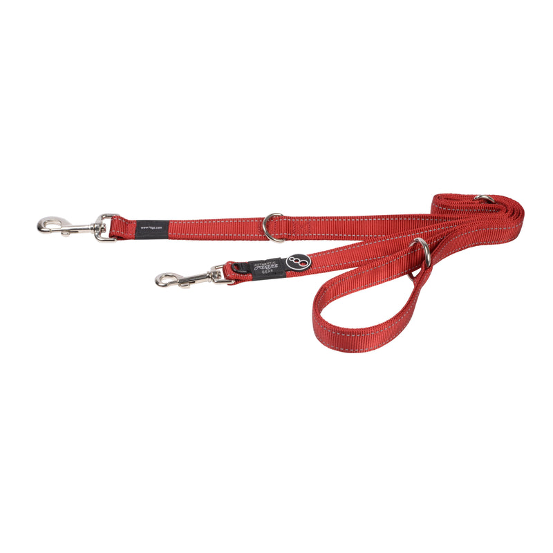 Rogz Specialty Extra Large Dog Multi-Lead Red-Habitat Pet Supplies
