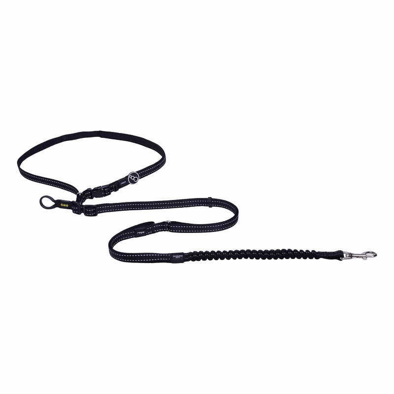 Rogz Specialty Handsfree Large Dog Lead Black-Habitat Pet Supplies
