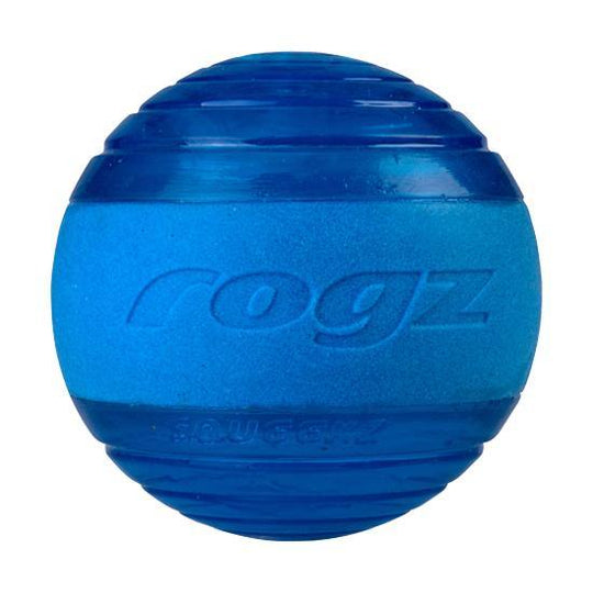 Rogz Squeekz Ball Dog Toy Blue