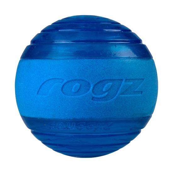 Rogz Squeekz Ball Dog Toy Blue-Habitat Pet Supplies