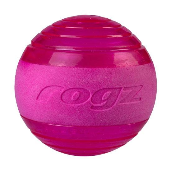 Rogz Squeekz Ball Dog Toy Pink-Habitat Pet Supplies