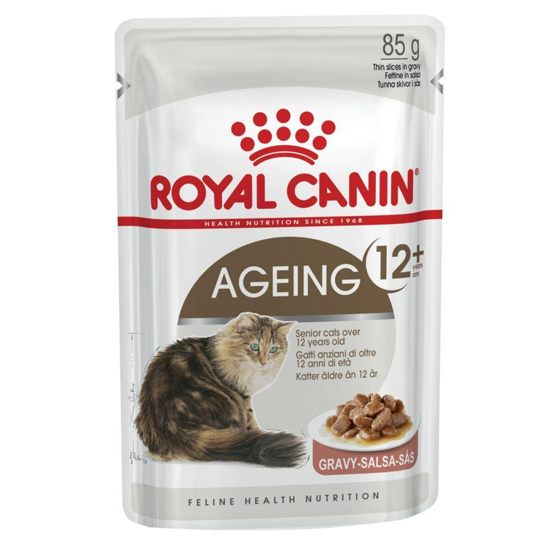 Royal Canin Cat Ageing 12+ with Gravy Wet Food Pouch 85g^^^-Habitat Pet Supplies