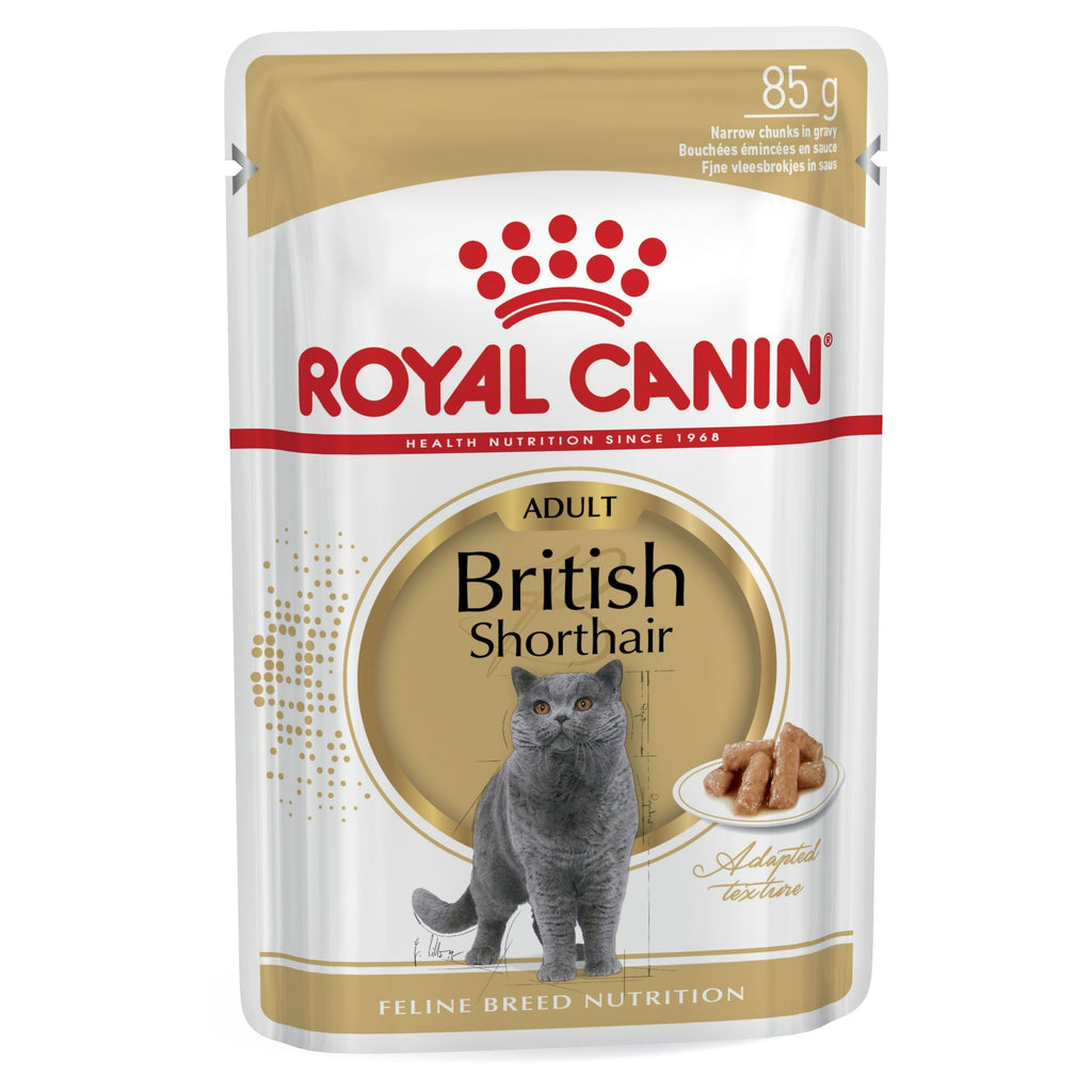 Royal Canin Cat British Shorthair Adult Wet Food Pouch 85g^^^-Habitat Pet Supplies
