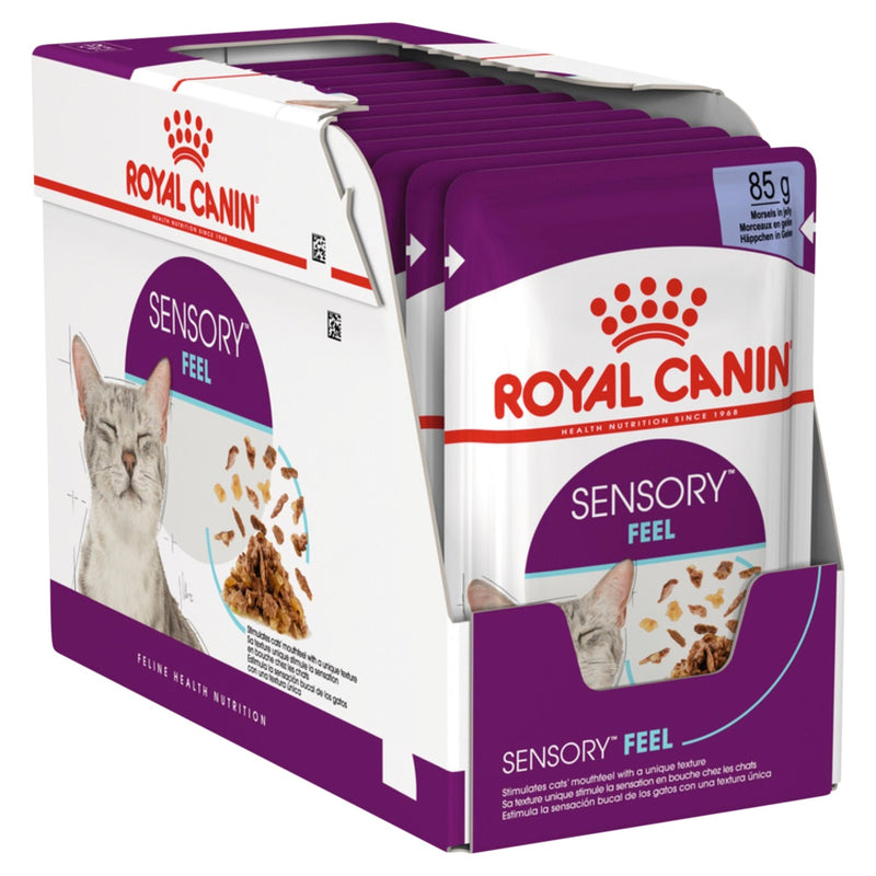 Royal Canin Cat Sensory Feel Jelly Adult Wet Food Pouches 85g x 12-Habitat Pet Supplies