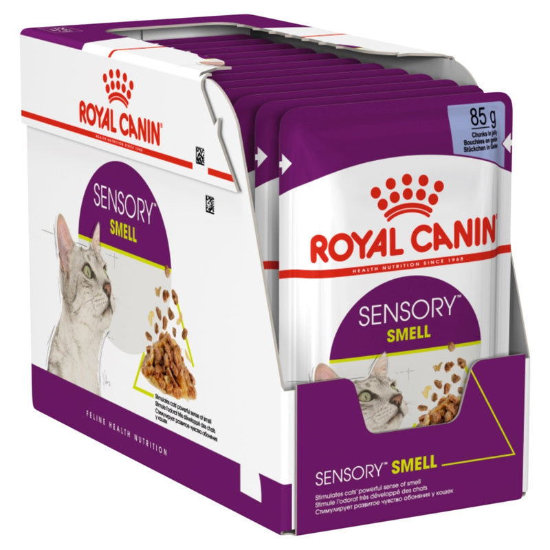 Royal Canin Cat Sensory Smell Jelly Adult Wet Food Pouches 85g x 12-Habitat Pet Supplies