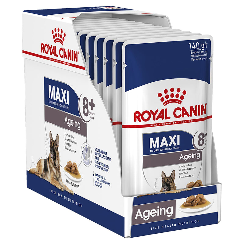 Royal Canin Dog Maxi Ageing 8+ Wet Food Pouches 140g x 10-Habitat Pet Supplies