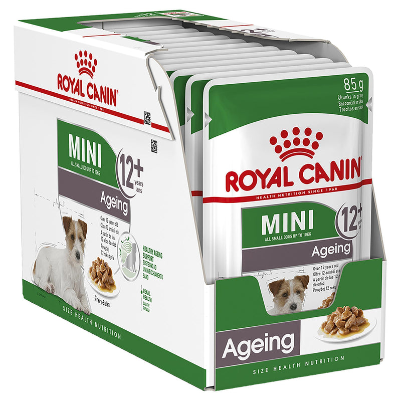 Royal Canin Dog Mini Ageing 12+ Wet Food Pouches 85g x 12-Habitat Pet Supplies